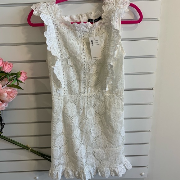 White eyelet lace mini dress - Picture 11 of 13